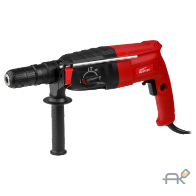 Перфоратор WORTEX RH 2629 в чем. + (2 зубила. 3 сверла) (800 Вт. 3.0 Дж. 3 реж.. патрон SDS-plus. быстросъемн.. БЗП в комплекте. вес 3.1 кг) (RH262901129)